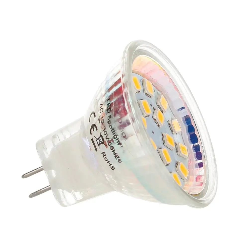 ampoule led mr11 gu4 12v 24v 2w 3w 12leds blanc chaud neutre moderne