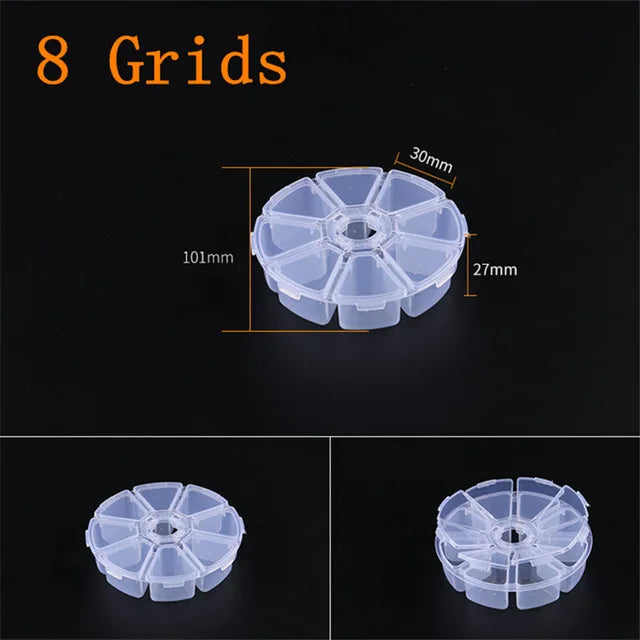 boîtes rangement transparentes modernes compartiments pliables poignées organisation bijoux vis pratiques plastique