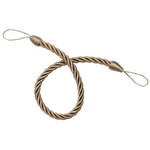corde rideaux torsadée moderne beige blanc doré 70cm 55g polyester