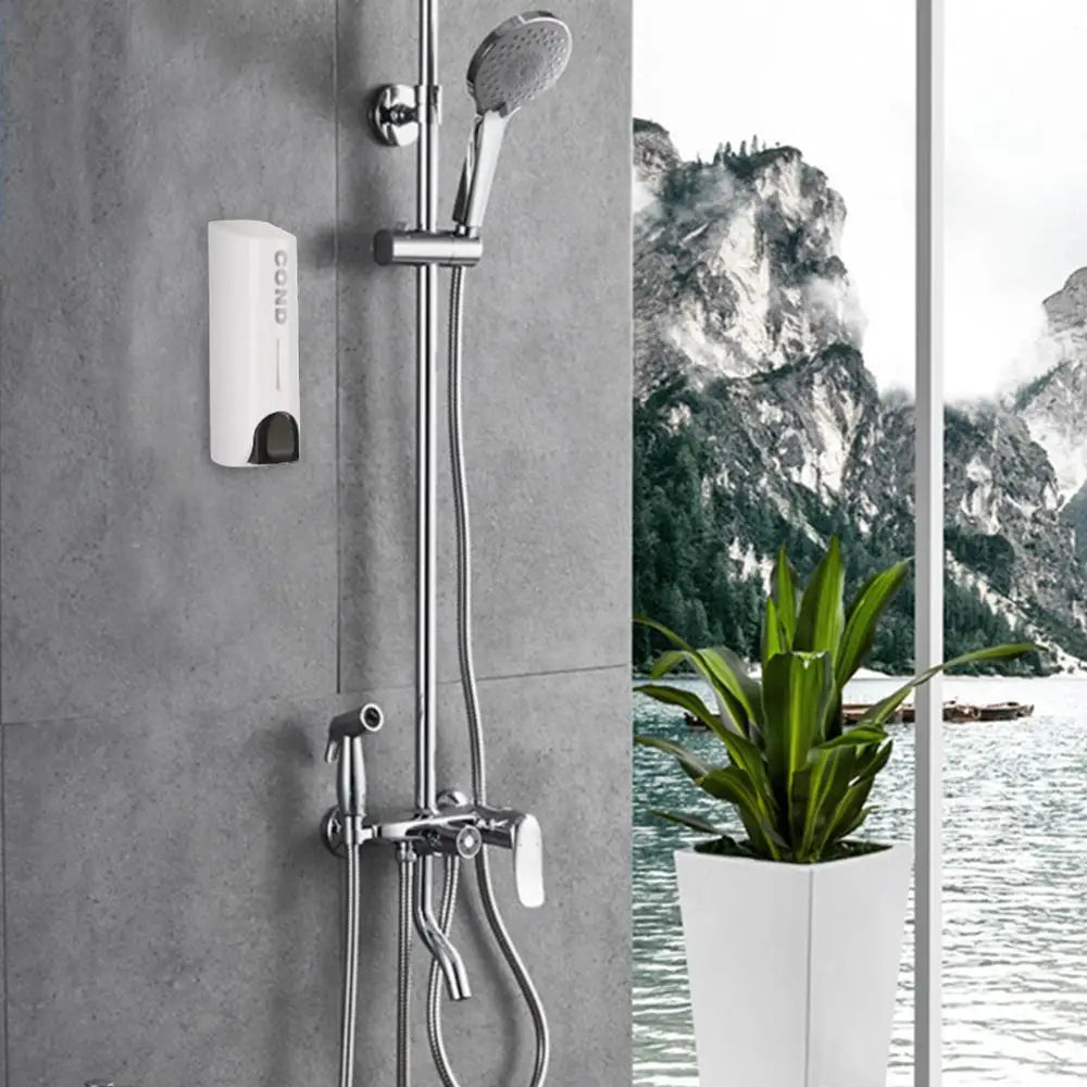 distributeur savon liquide blanc noir moderne minimaliste rétro simple 350ml ABS adhésif salle bains