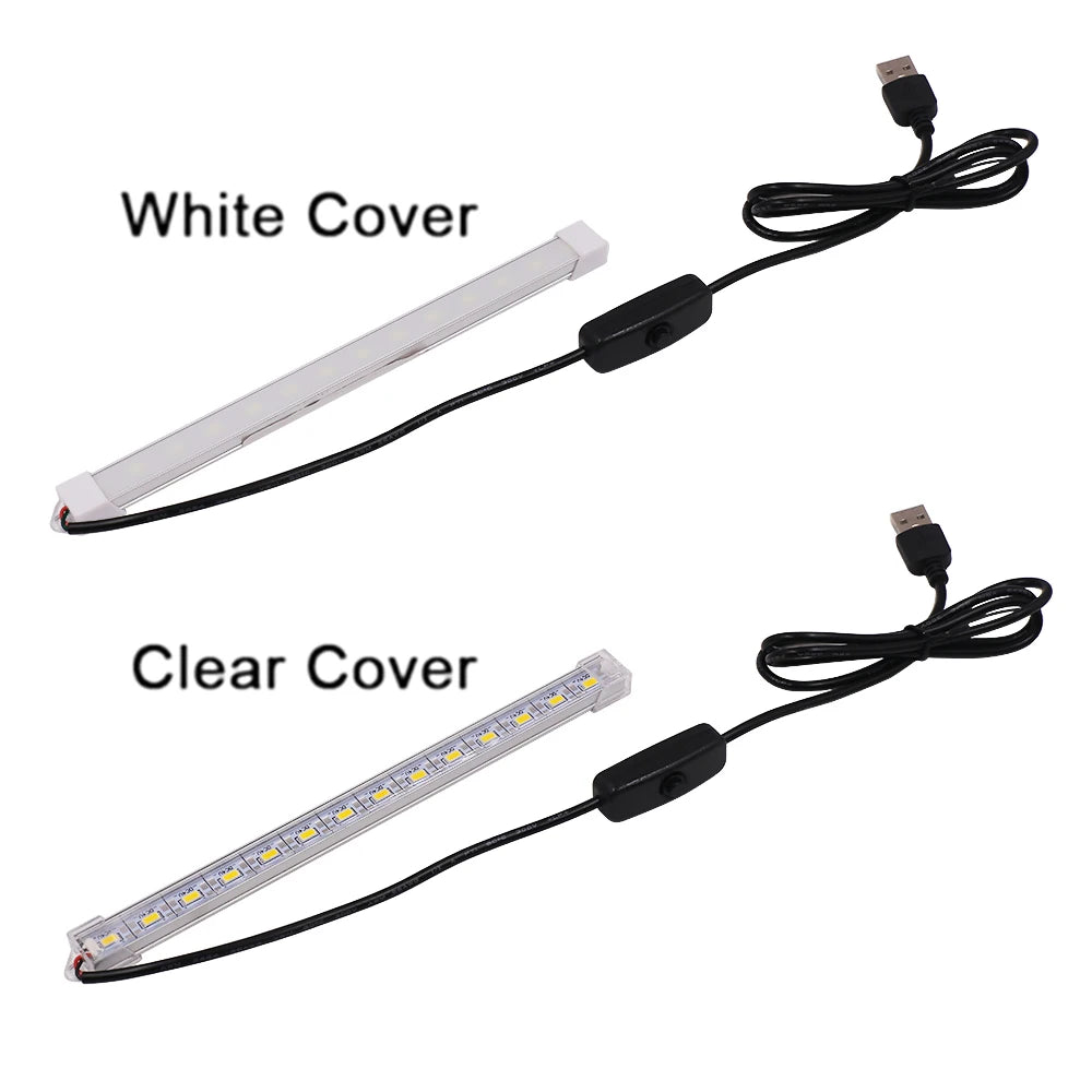 ruban led blanc moderne 35cm 1m cable usb interrupteur
