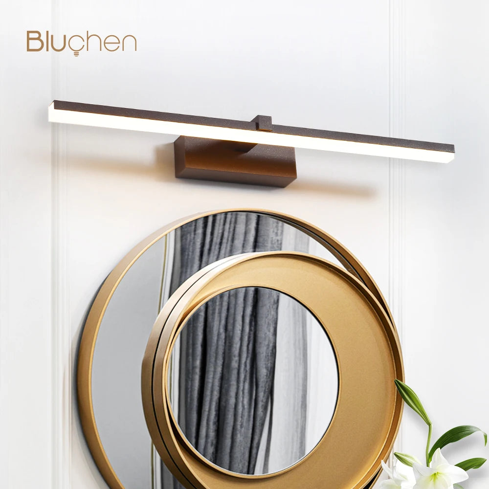 Lampe murale design argentée avec abat-jour acrylique pour salle de bains