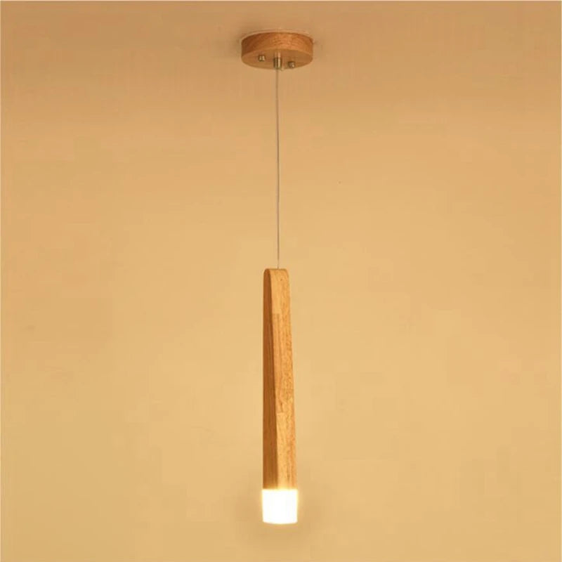 suspension lumineuse bois naturel moderne 12 têtes 90v 260v minimaliste