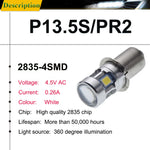 ampoule led p13.5s 12v 500lm argenté moderne lampe poche torche projecteur remplacem