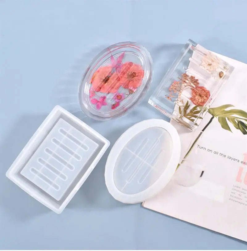 moules savon silicone géométriques modernes blanc rose gris jaune bleu