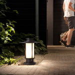 lampe sol marron foncé classique ip65 led base e27 matériau aluminium oeilletextérieur autonomeparquetintérieur