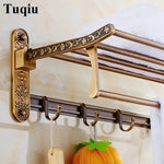 ensemble quincailleries bain bronze ornements floraux classique porte serviettes crochets fixations murales