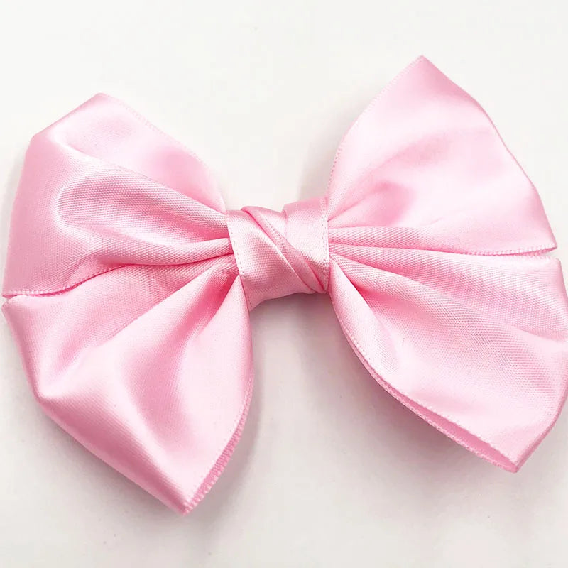 noeud papillon satiné rose clair gris rose rouge bleu clair beige noir blanc