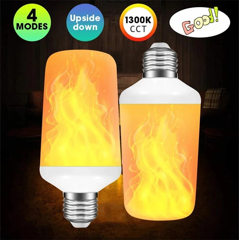 ampoule led effet flamme moderne 5w 9w 12w e27 blanc orange jaune scintillement