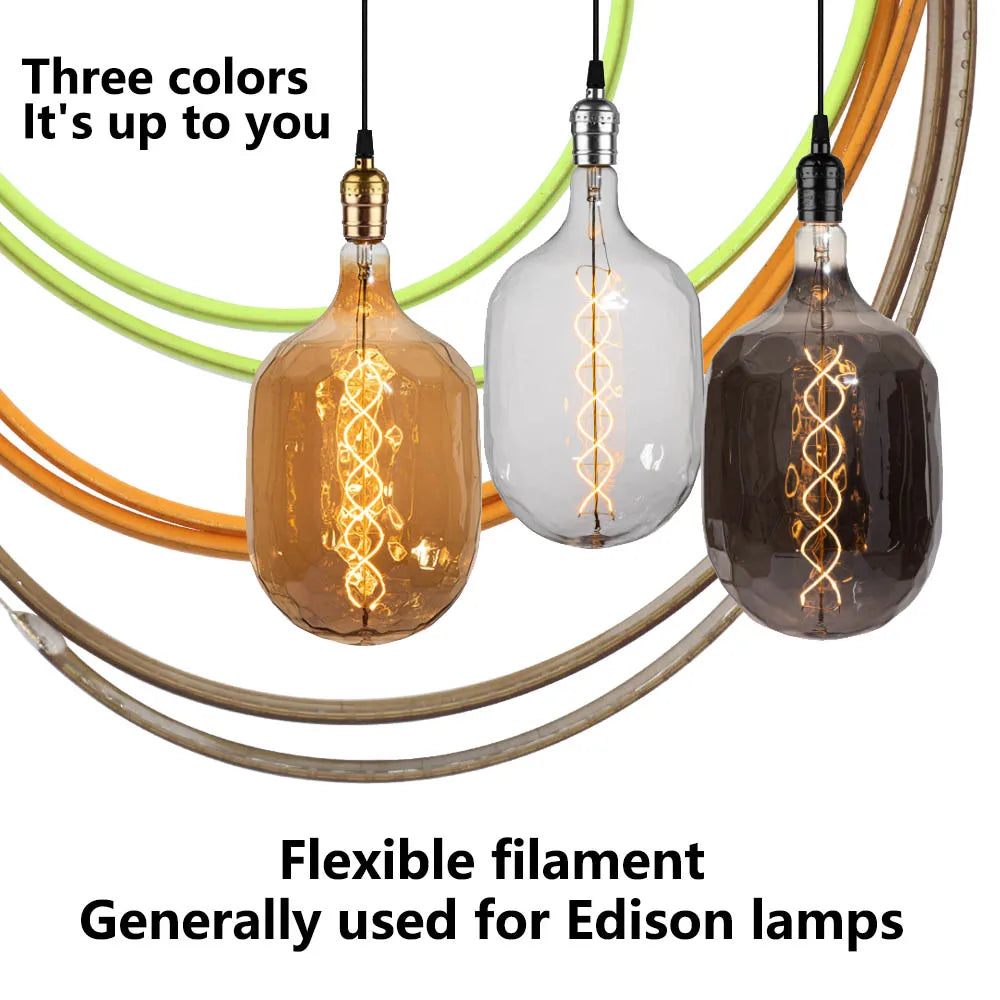filament led flexible 1200mm vert clair orange gris moderne 600lm 24v