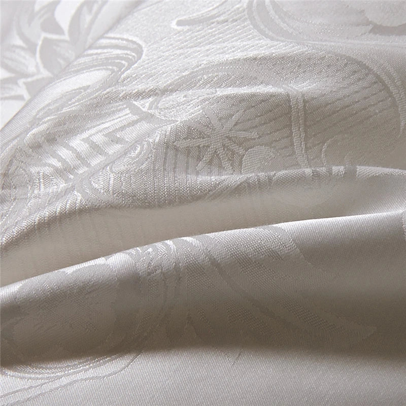 oreiller blanc floral doux coton soie cygnes élégant confortable été hiver