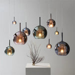 suspension lumineuse moderne transparent miroir doré led 249 2000 lumens 90 260v 5mètres carrés