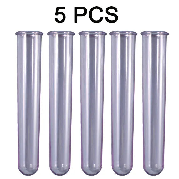 vases tubes essai transparent blanc bleu violet orange decoration maison hydroponie plantes fabrication minimaliste