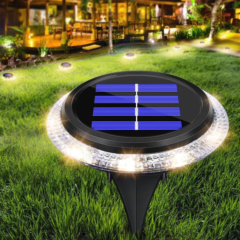 Lampe solaire extérieure 8LED moderne imperméable ip65 noir bleu blanc jardin decoration led tranche