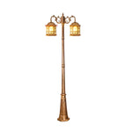 Lampadaire élégant classique or noir extérieur led ip65 certifié ccc
