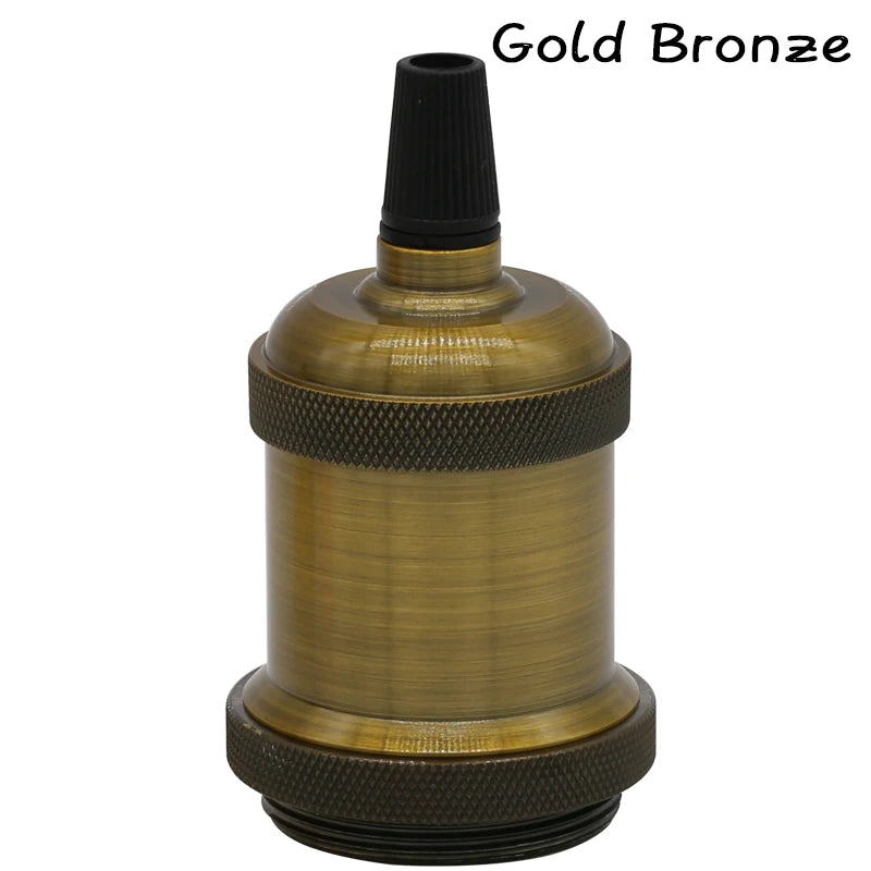 socle lampe industrielle filaire noir argent rose gold or bronze adaptable e27