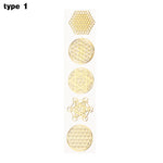 sticker decoratif geometrique or argent adhhesif moderne abstrait variété formes différentes taille