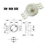 diodes led transparentes modernes 3w 3v rouge vert bleu pcb pack variable