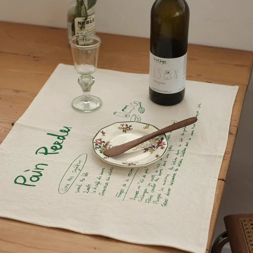 serviette cuisine blanche imprimée moderne lavable machine 38x48cm usage extérieur intérieur
