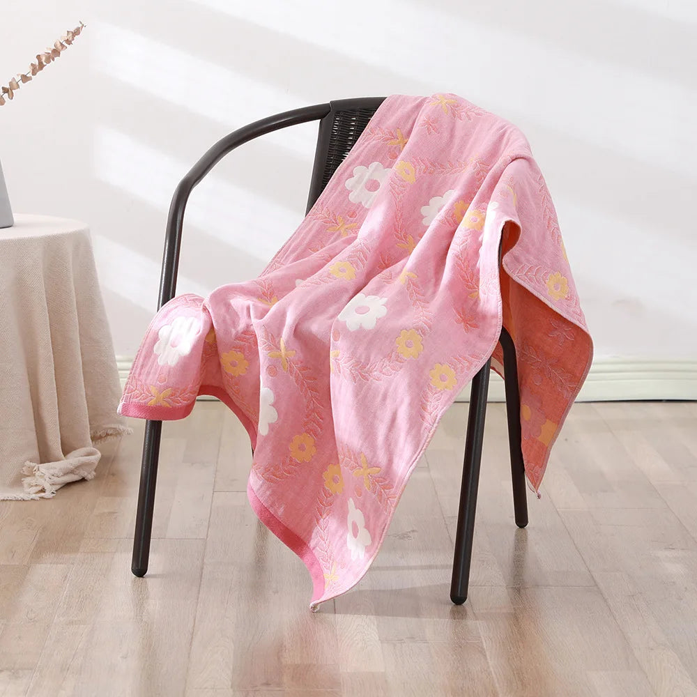 serviette bain coton bio rapide absorbant moderne motif géométrique blanc bleu orange gris