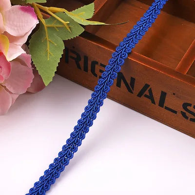 ruban decoratif dentelle violet beige bleu rose rouge orange classique 11mm polyester echangetable