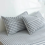 lot deux serviettes bain coton carreaux rose bleu beige gris vert blanc moderne
