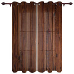 Rideaux décoratifs imitation bois, parfaits pour un salon chaleureux ou une chambre à coucher. Design élégant avec des anneaux intégrés pour une installation facile. Transformez votre intérieur avec ces rideaux qui apportent une touche naturelle et raffinée. Accessoire idéal pour créer une ambiance cosy et rustique dans votre espace de vie.
