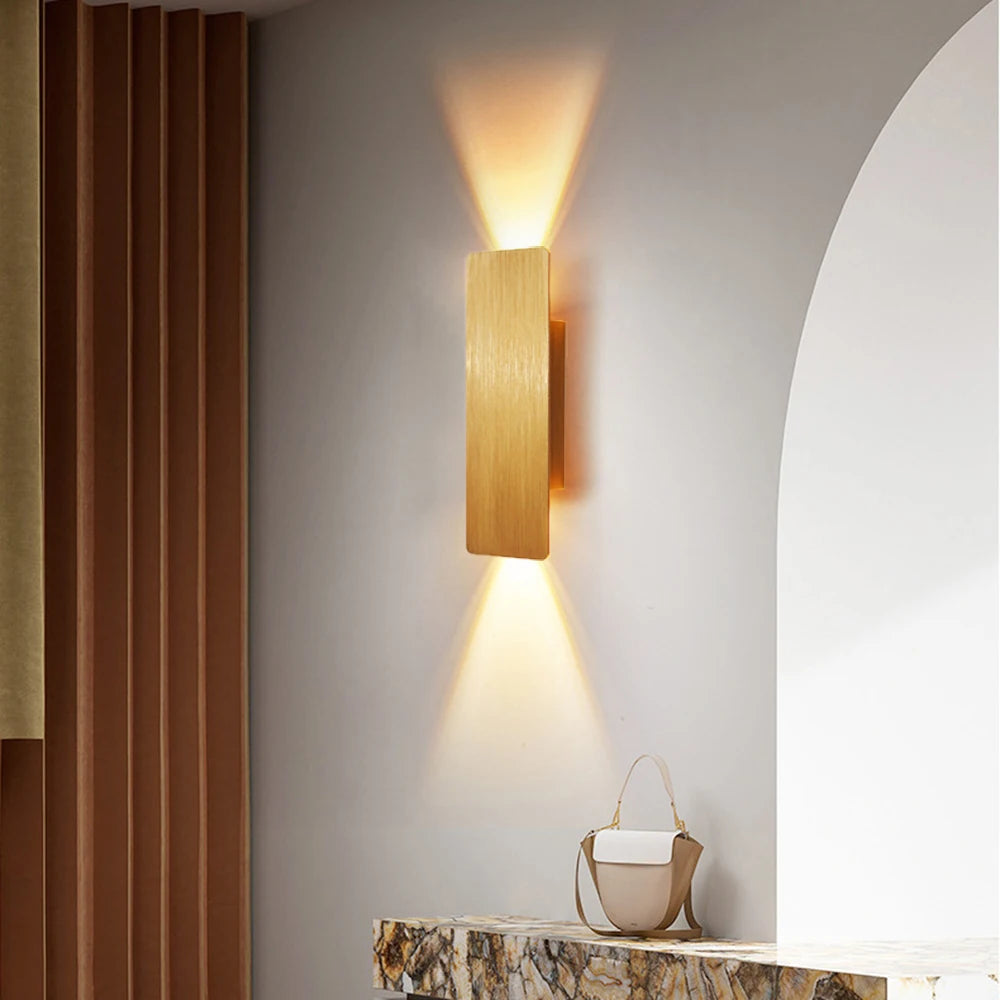applique murale moderne led blanc noir doré fixée mur éclairage quotidien salon chambre entrée