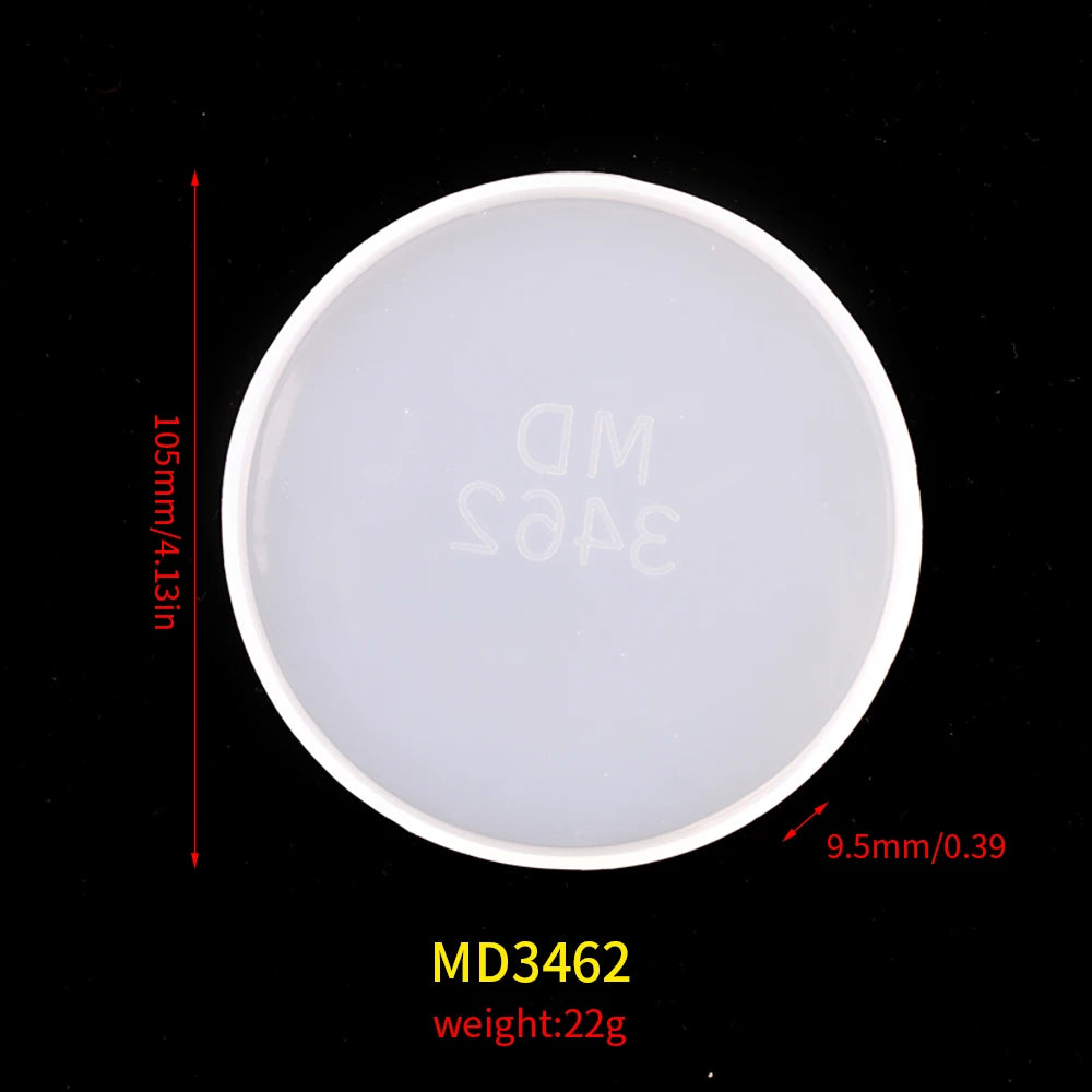 moule silicone résine époxy diy coaster support géométrique moderne élégant fleur paillettes dorées