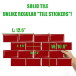 carreaux muraux 3d rouges adhésifs modernes lot pièces brillants décoration intérieure