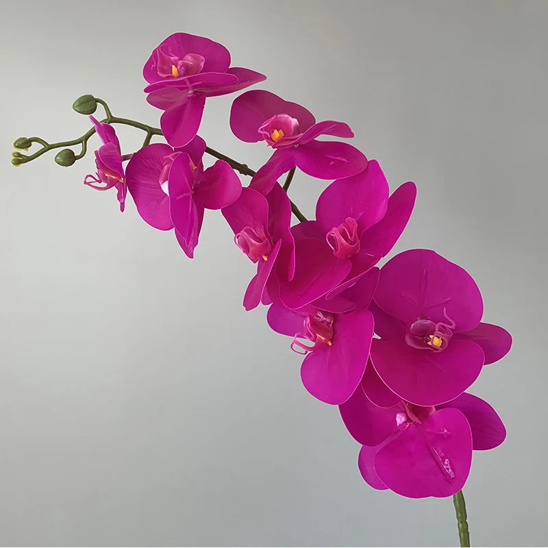 décoration intérieure orchidées artificielles blanc rose jaune feuilles vertes minimaliste mariage anniversaire baby shower