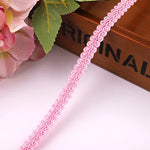 ruban decoratif dentelle violet beige bleu rose rouge orange classique 11mm polyester echangetable