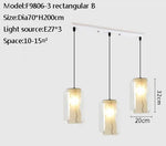 lampe suspendue moderne marbre blanche transparente salon chambre hallhôtel(touch screen)