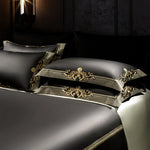 Drap plat ajusté parure de lit luxe