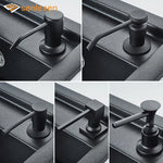 distributeur savon liquide noir mat acier inoxydable main moderne kitchen sink 250ml abs