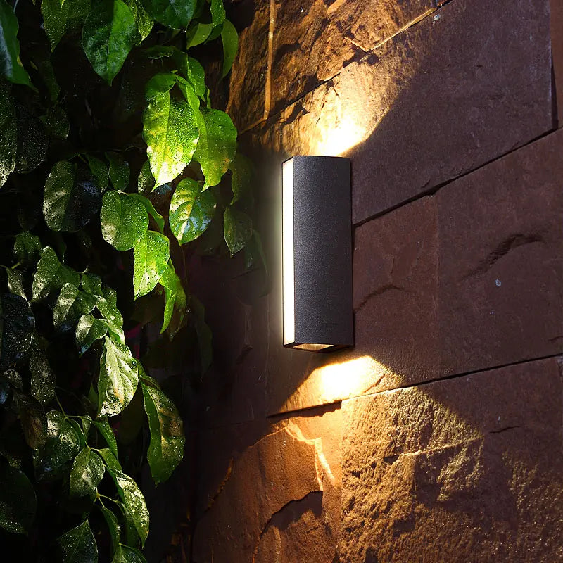 applique murale led noire ip65 contemporaine aluminium étanche 4w 110240v