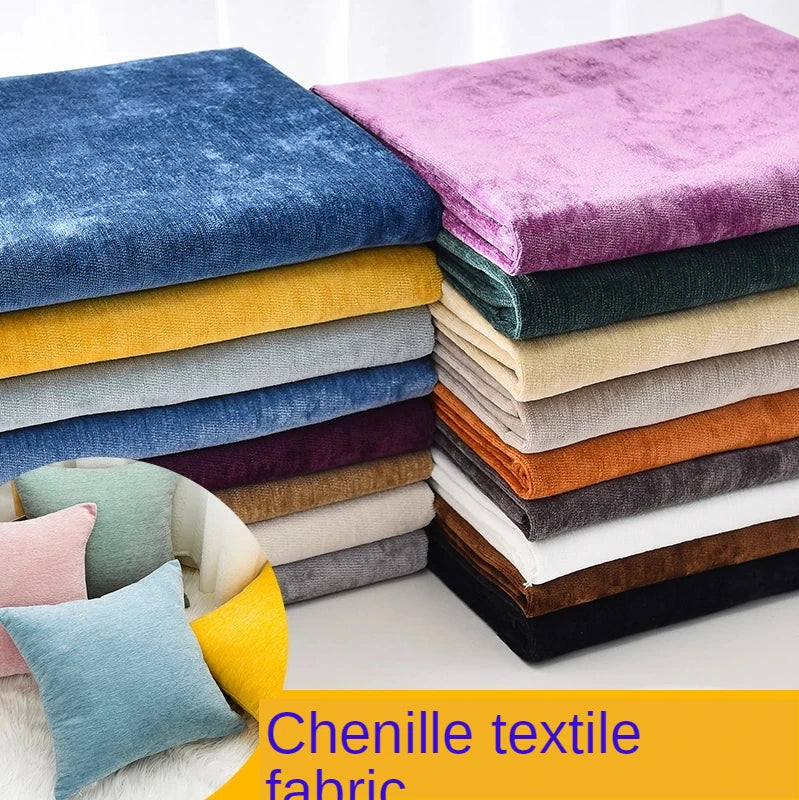 tissu chenille résistant couleurs solides large choix bricolage maison sofa tablecloth thickness epais
