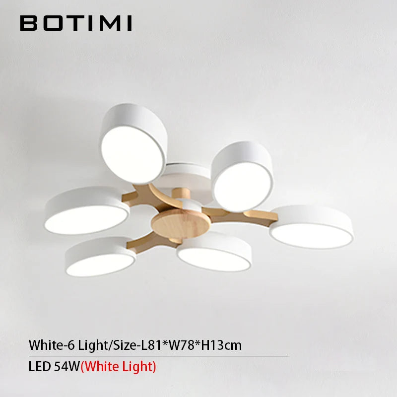 plafonnier moderne blanc bois éclairage led surface montée flux lumineux 249 2000 mètres carrés