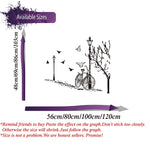 Sticker mural arbre et oiseau en vinyle PVC pour chambre ou salon