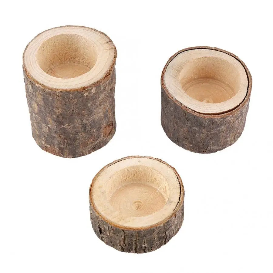 support vase bois rustique marron clair decor maison naturel decoration fleur holder stand