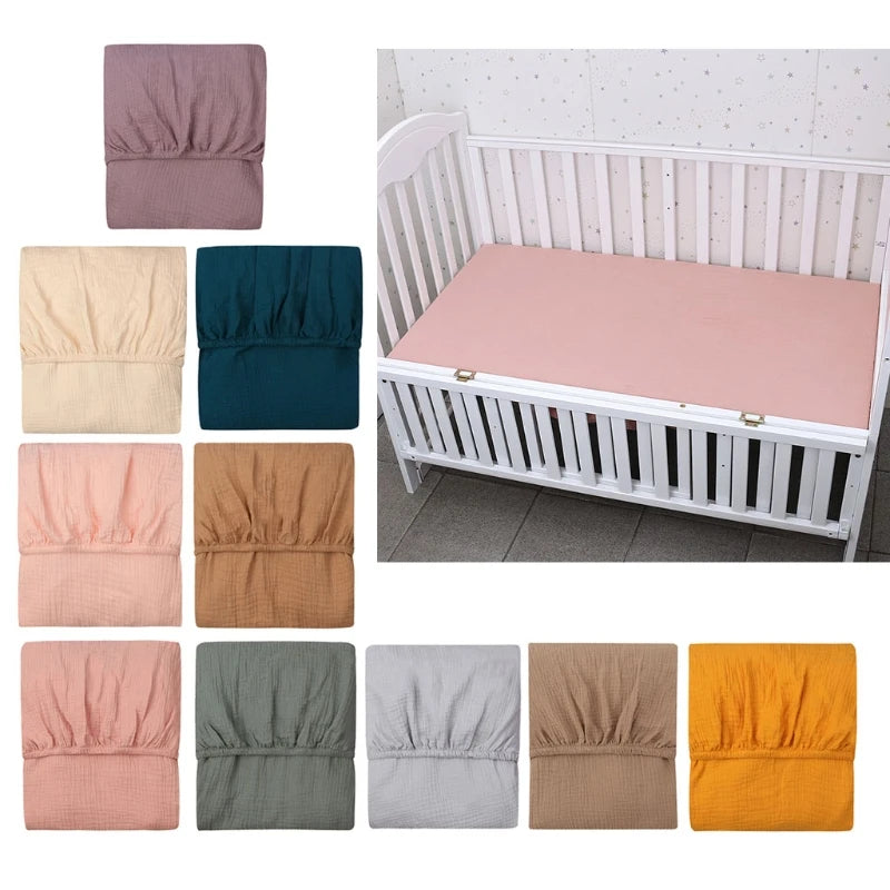drap housse berceau coton rose bleu marine rayures horizontales simple doux maternité