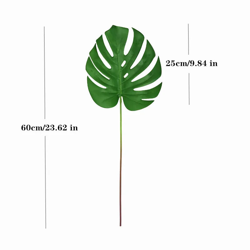 feuilles artificielles vertes plante tropicale branche monstera décoration intérieure décoration extérieure moderne feuilles différentes