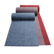 tapis extérieur antidérapant bleu marron rouge lignes verticales moderne minimaliste entrée couloir cuisine