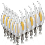 ampoules led transparentes filament doré base e14 moderne vintage 6w 4w cold warm white