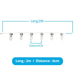 rideau blanc transparent moderne clips fenêtre 2m 4m 6m 8m