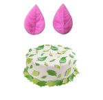 feuilles artificielles silicone vert rose veines plissées decoratives cuisson gâteau artisanal mariage