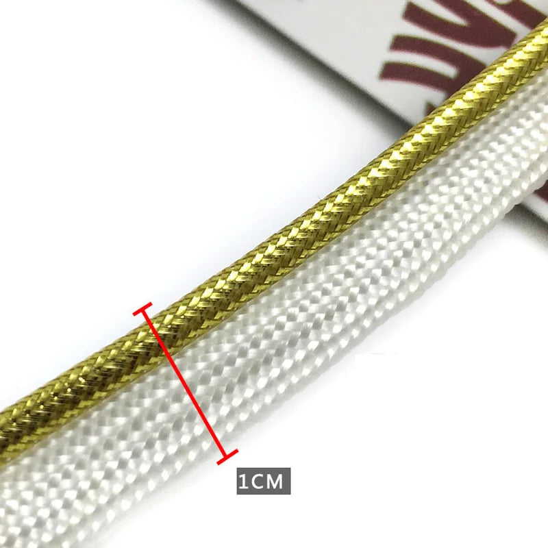 ruban polyester blanc or argent rayures diagonales mètres texturé décoration bricolage couture