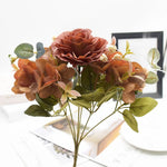 bouquet fleurs artificielles rose classique decoration maison mariageextérieur