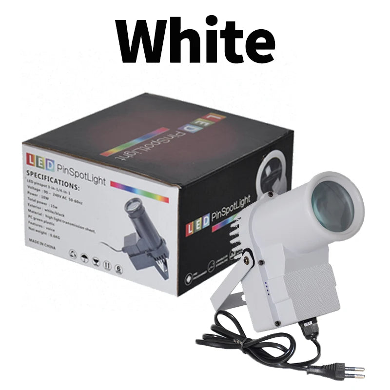 projecteur led scène dmx rgbw auto son 15w blanc moderne disco ktv bar