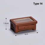 fauteuil tabouret table lit canapé commode miniature mobilier maison poupées accessoire jouets plastique